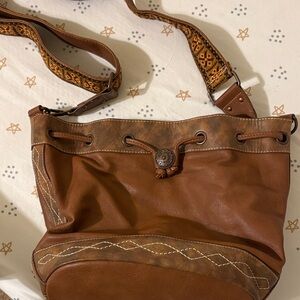 Brown Leather Concealed Carry Shoulder Bag